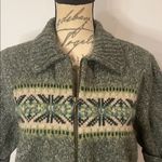 Woolrich vintage 90’s wool blend zip front short sleeve sweater spruce green 2XL Photo 1