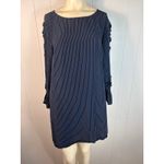 Luxology  long sleeve dress in blue with white pinstripes Size 12 Photo 1