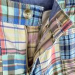L.L.Bean Favorite Fit 100% Cotton Patchwork Plaid Mid Rise Bermuda Shorts Sz 8 Photo 4