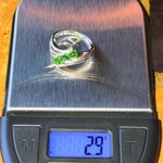 Natural Chrome Diopside Sterling Silver Ring Size 5 Photo 8