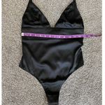 For Love & Lemons Skivvies Satin Bodysuit – Size Small Black Photo 4