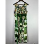 Chaudhry K Dress L Green Floral Tie Dye Cotton Boho Earthy Indie Hippie Maxi Size L Photo 6