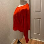 Free People FP Beach  Red Orange Long Sleeve Tie Cuff Peasant Top EUC Sz XS Photo 2