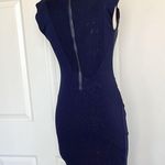 Alice + Olivia  Annabelle Dress Navy Blue Sparkly Bodycon Photo 6