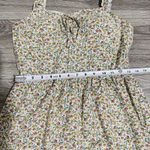 AUW  L Green Floral Smocked Tie-Front Ruffle Strap Slit Midi Dress Padded Bra Photo 9