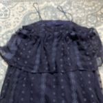 House of Harlow Pure Silk Navy Blue Mini Dress‎ with Spaghetti Straps Size Small Photo 6