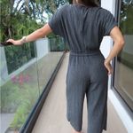 ZARA  Gray Jumpsuit with Cap Sleeves and Wide-Leg Pants Photo 1