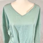 SheIn Mint green long sleeve vneck belted top size 2XL Photo 3