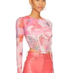Bardot  Mesh Floral Corset Top Photo 2
