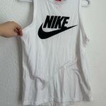 Nike Women's  Court Advantage Tennis Tank Top White Black Logo Size S Photo 2