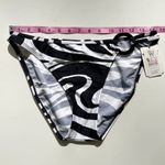 W Swim Black White Swirl Hipster Bikini Bottoms NWT Large Circle Disk Hip Accent Photo 4
