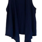 Zenana Lov’ ME open front burnout cotton knit waterfall vest size medium Photo 0