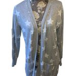 Gray & White Star Cardigan with Pockets size medium Photo 0