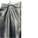 Chico's NEW Faux Leather Cutwork Hem Trousers Curvy Black Size 16 XL Photo 9