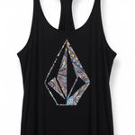 Volcom Womens Casual Flowy Summer Graphic Tank Top Photo 0