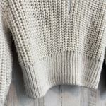 H&M Cream Knit Half-Zip Sweater Women's Size XS Cropped Top Wool Blend Photo 5