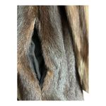 Vintage 20s Paul Magder Toronto Real Silver Fox Fur & Real Mink Coat Size M/L Black Photo 8