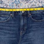 Free People NWT  “Mountain Blue” Denim Frayed Hem Skirt Size 24 Photo 5