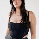 Urban Outfitters UO Out From Under Lovestruck Square Neck Black Lace Corset | Small Photo 1