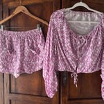 Salty Lemon  Boho Top & Shorts Set Size Large Photo 0