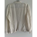 S5A Jacket Womens 16 Cream Linen Button Artsy Lagenlook Minimalist Capsule Photo 1