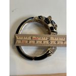 Vintage Silver & Enamel Panther Bangle Bracelet Black Photo 5