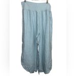 Splendid Iris ocean blue linen pants Size M Photo 2