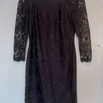 Simply Liliana Lace Quarter Sleeve Full Zip Low Back Mini Dress Blue Size 4 Photo 0