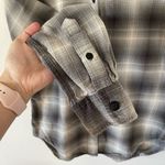 Filson Light Gray Ombre Plaid Flannel Button Down Shirt (S) Photo 4