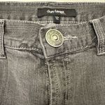 Daisy Fuentes  Gray Straight Leg Jeans with Black Embroidery Photo 1