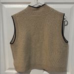 Commense Cream Knit Vest with Bow Accent Tan Size XL Photo 1