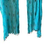 Mint/ Gold Muslim Islamic Boho Festival Scarf Shawl Wrap Oversized One Size Green Photo 2