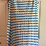 J. McLaughlin  Blue And White Pattern‎ Stripe Tank Dress Size Medium Photo 0
