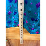 Anne Crimmins UMI Silk Floral Jewel Button Jacket Teal Magenta Vintage 80s 12 Pink Photo 4