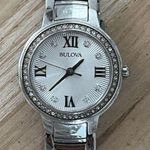 Bulova Ladies Watch Crystal Embellishments Pearl Dial Crystal Markers Photo 4