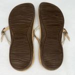 Vionic Ricci Orthotic Leather Thong Sandals 10 Gold Photo 7