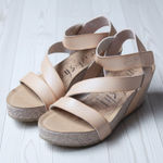 BLOWFISH MALIBU Women’s Hapuku Nude Wedge Sandals with Faux Cork Sole Tan Size 10 Photo 0