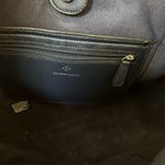 Nanette Lepore  Athena Large Shopper Shoulder Bag Navy Rose Flower Tote Snap Photo 4