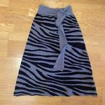 THML NEW  Saharan Gray Zebra Tie Waist Preppy Western Minimalist Sweater … Photo 0