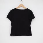 Aerie  OFFLINE Black Ribbed Square Neck Short Sleeve T Shirt Top XL Photo 4