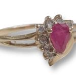 Ruby 10K  Gold Ring Sz 8 Photo 1