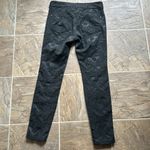 Sundance  Floral Embroidered Jacquard Straight Leg  Black Pants Size 4 Photo 11
