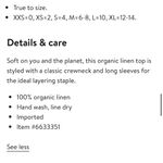 frame denim Frame Easy Crewneck Organic Linen Long Sleeve Top In Noir Photo 3