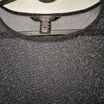 Victoria's Secret  MESH SHINE TEE SHIRT LONG SLEEVE BLACK METALLIC XS/S  Photo 4