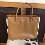 Adrienne Vittadini genuine leather hide satchel Photo 1