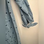 Old Navy  Blue Denim Polka Dot Button Down Tie Sleeve Dress Small Photo 4
