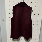 SUSINA Maroon Suede and Sherpa Vest Size M Red Size M Photo 2