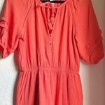 Knox Rose NWOT  Pink Gauze Short Sleeve V-Neck Tassel Romper Photo 1