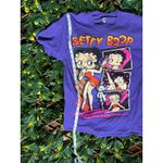 Betty Boop  Purple Graphic T Shirt Size Medium Photo 6