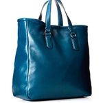 Marc Jacobs Turquoise Leather Top Handle Crossbody Tote Gold Hardware LUNA Photo 1